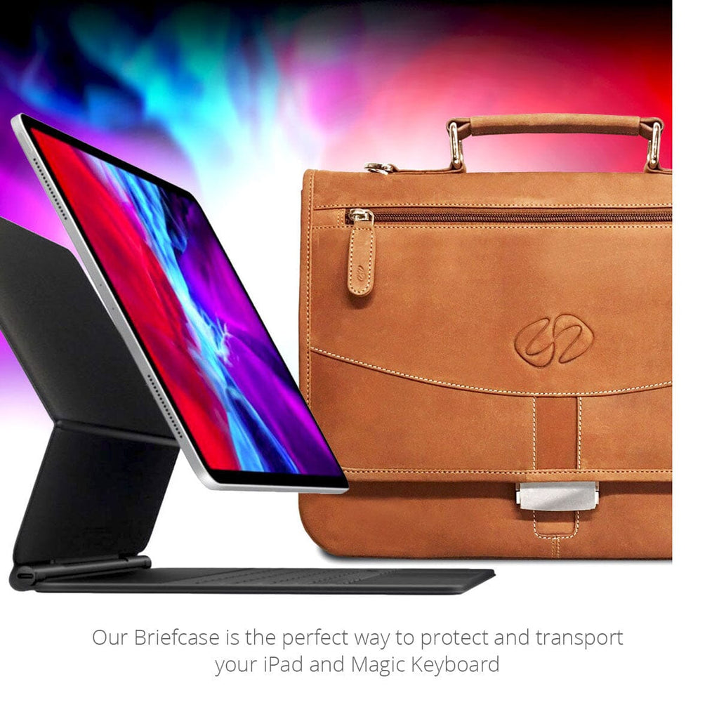 The MacCase iPad Briefcase with the 13-inch iPad and Magic Keyboard