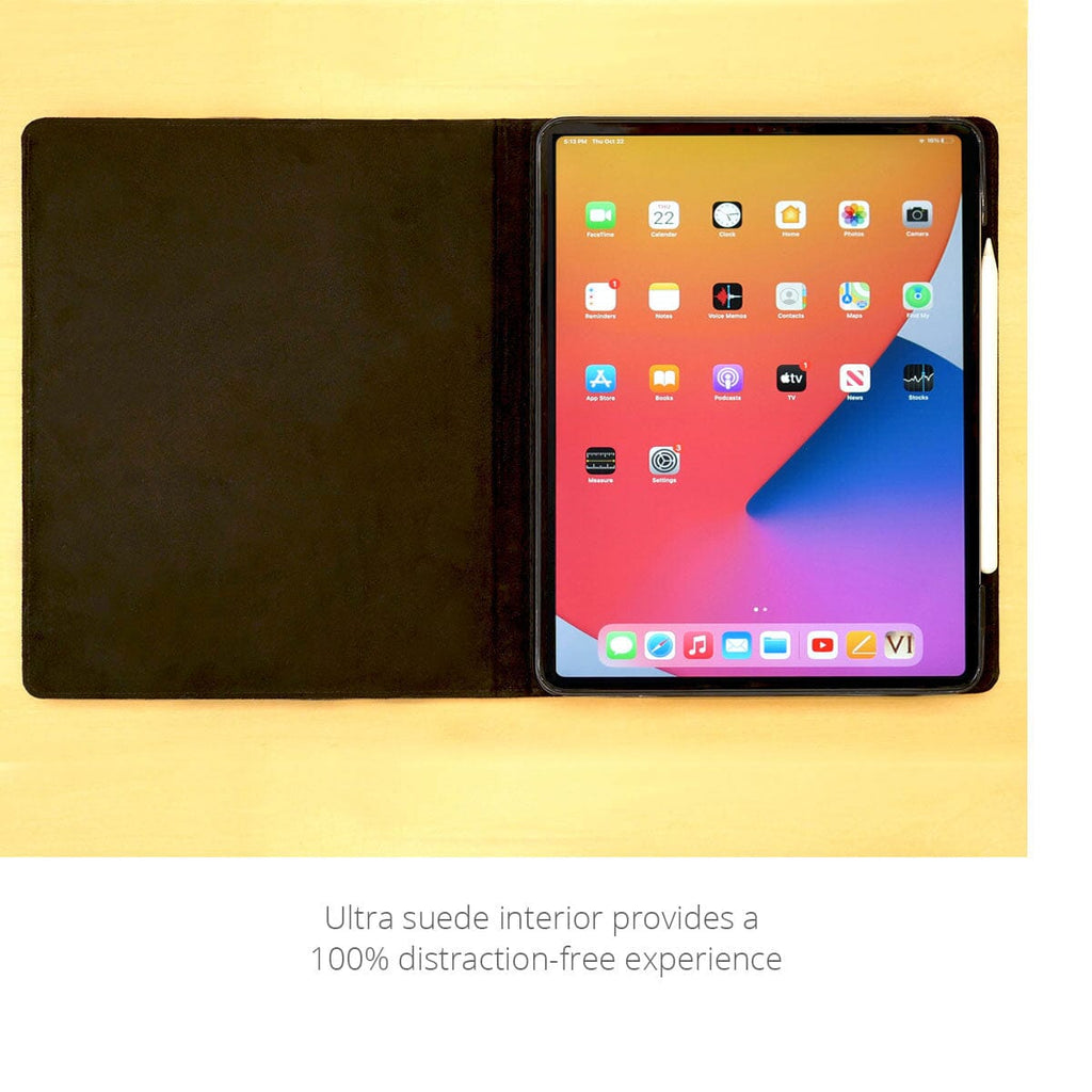 Open view of the MacCase Premium Leather 13-inch iPad Air case