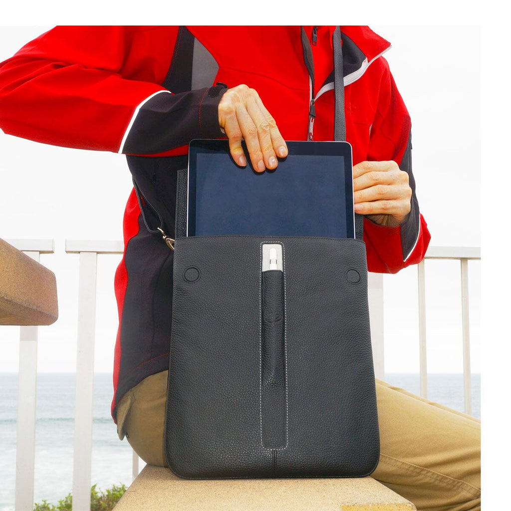 Your Apple tablet easily sides in and out of this iPad bag