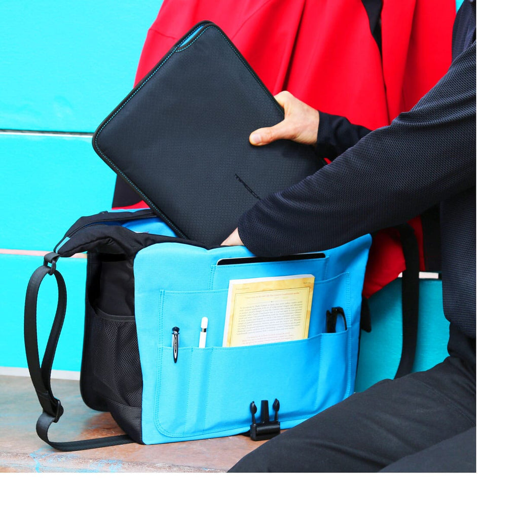 The MacCase iPad Messenger Bag shown with the optional 13 sleeve