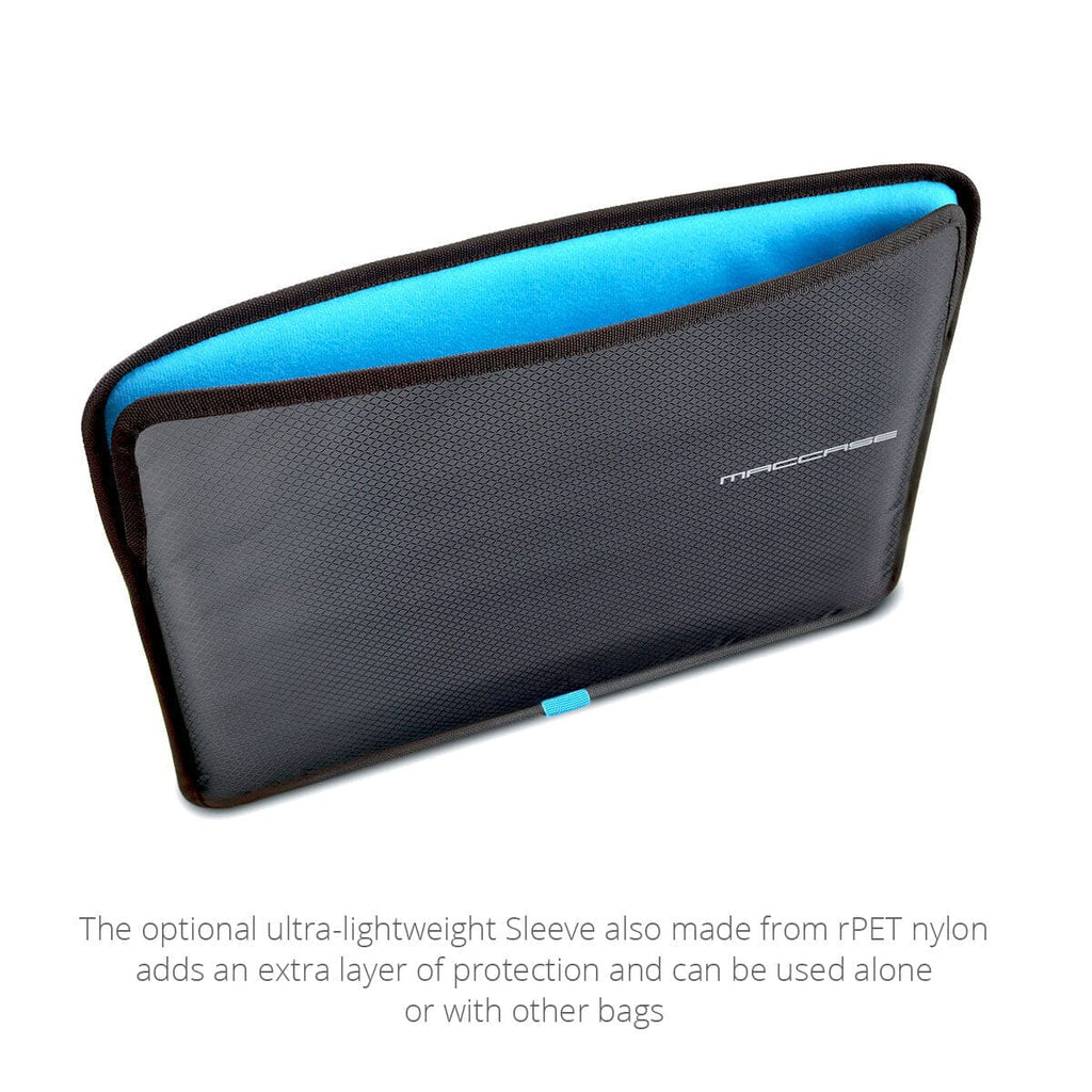 The optional iPad 13 Sleeve is ultra-lightweight, padded and lined and can be used with or without the messenger bag
