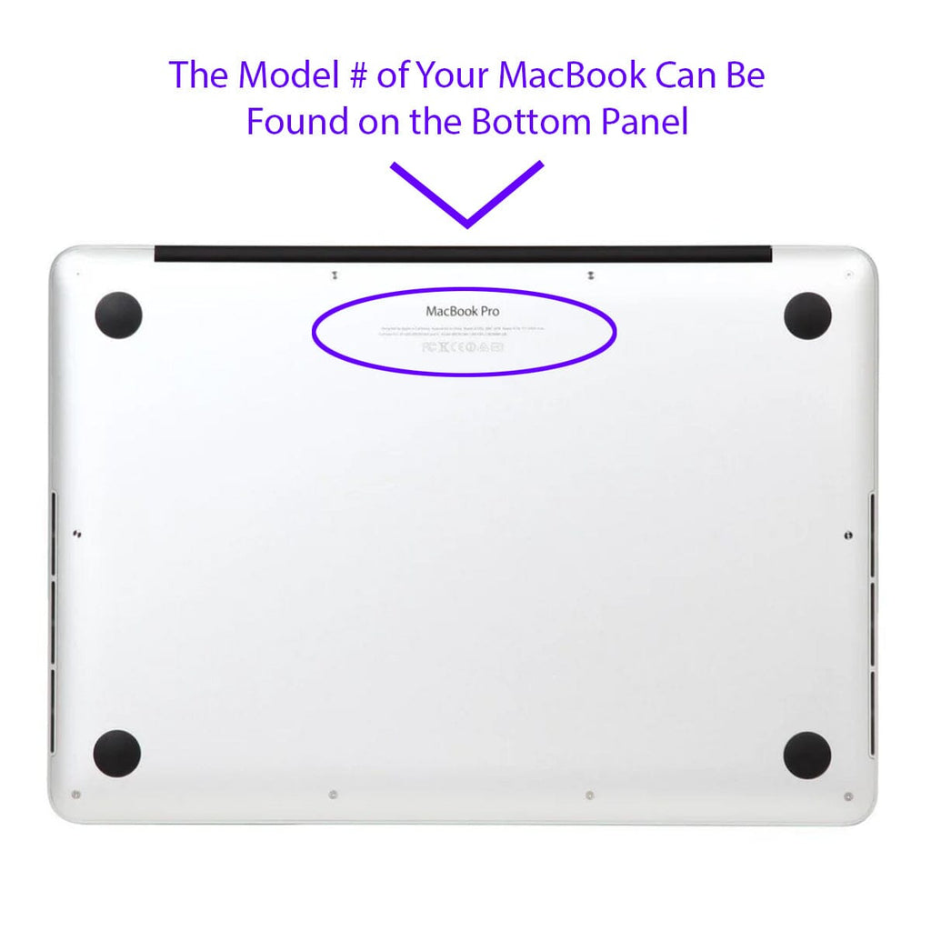 diagram for locating model numbers of apple macbook computers
