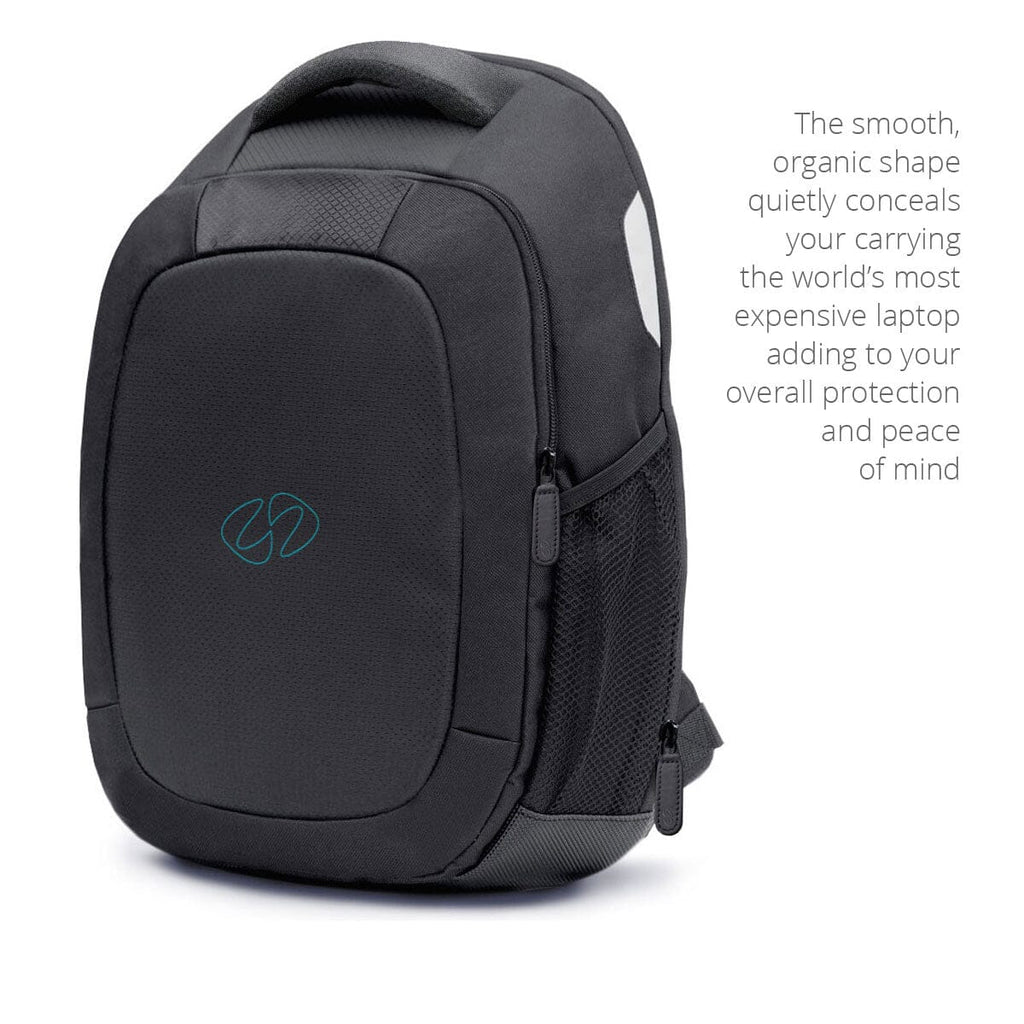 A front 3/4 view of the MacCase 13-inch MacBook Backpack