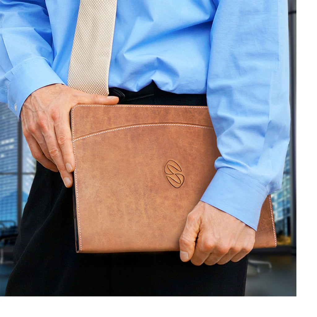 The MacCase Premium Leather 12.9 iPad Pro 5th generation case is used by professionals worldwide