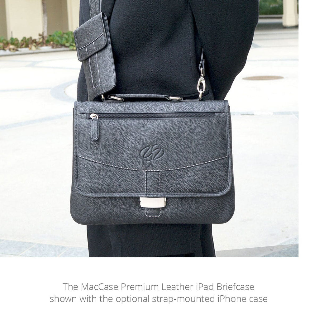 The professional look of the MacCase Briefcase for the 13 iPad shown in black