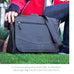 The MacCase Premium Leather iPad Messenger Bag shown in black