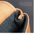 Detailed view of how the seams are sewn in the MacCase Premium Leather iPad Messenger Bag and Sleeve