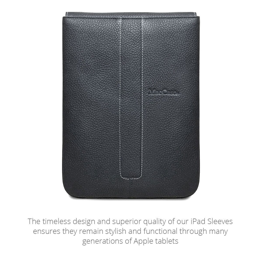 Rear view of the iPad Sleeve shown in black