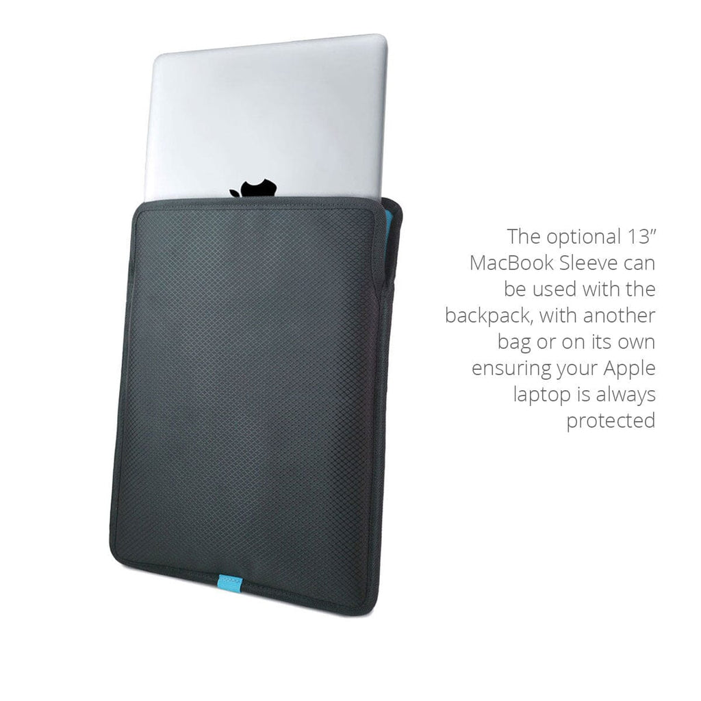 An optional, custom-fit MacCase 13-inch MacBook Sleeve is available
