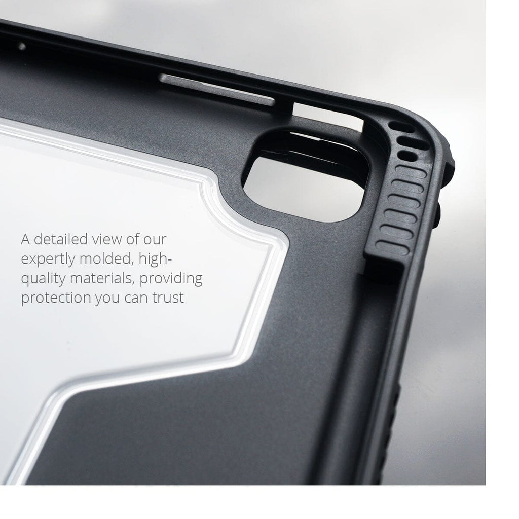 A close up look at the quality molding of the material of the MacCase 13 iPad Pro Rugged case