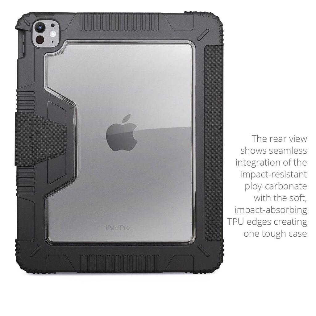 Rear view of the Rugged 13 iPad Pro case by MacCase