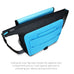Top quarter view of the MacCase Messenger Bag features a YKK zipper to keep out the rain