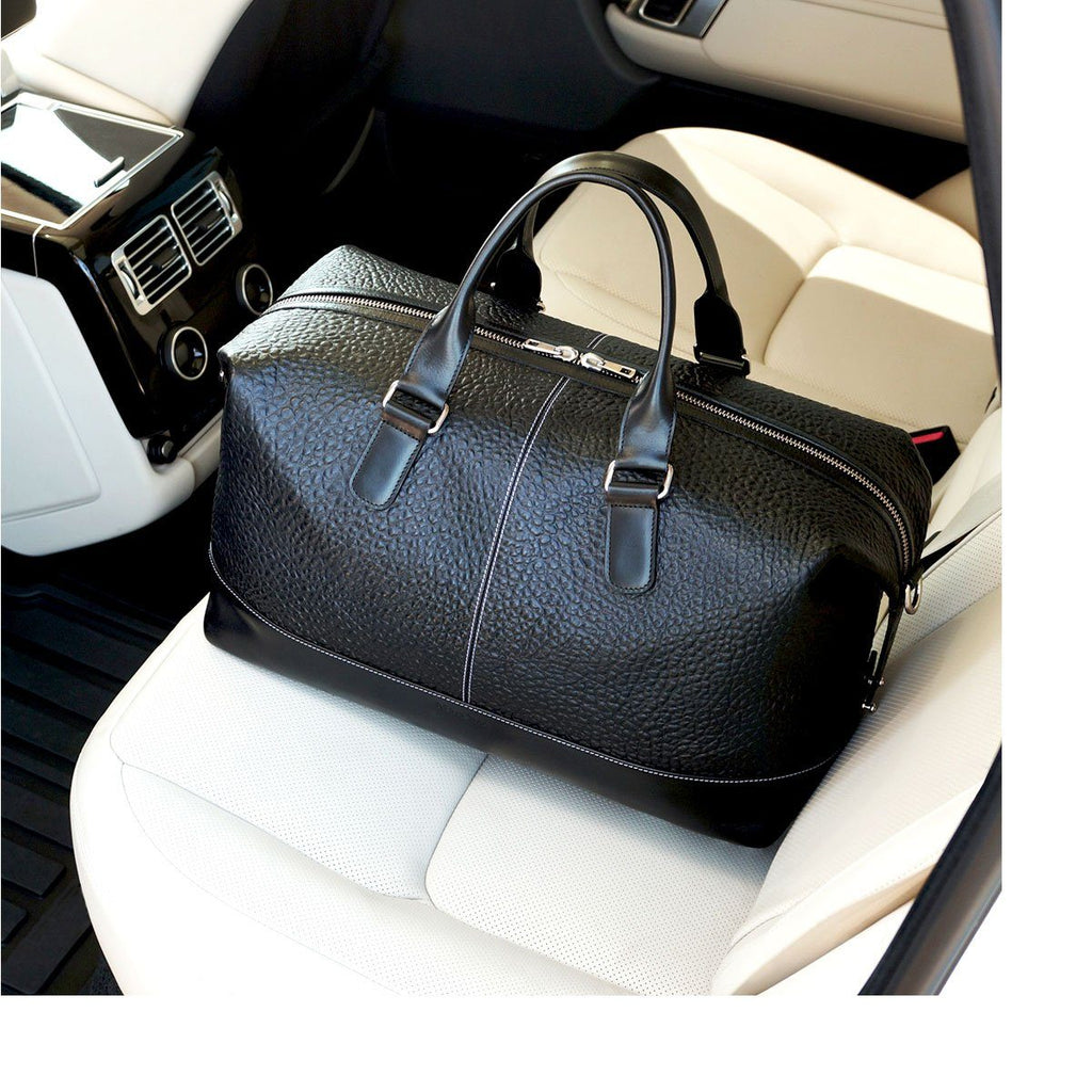 The Black Leather Overnight Bag is smart, timeless and sophisticated