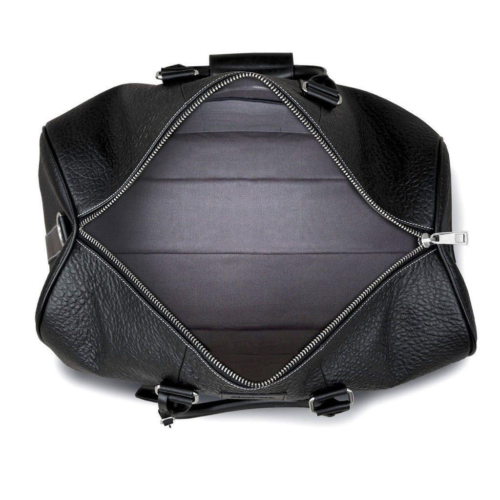 Interior view of the black duffel