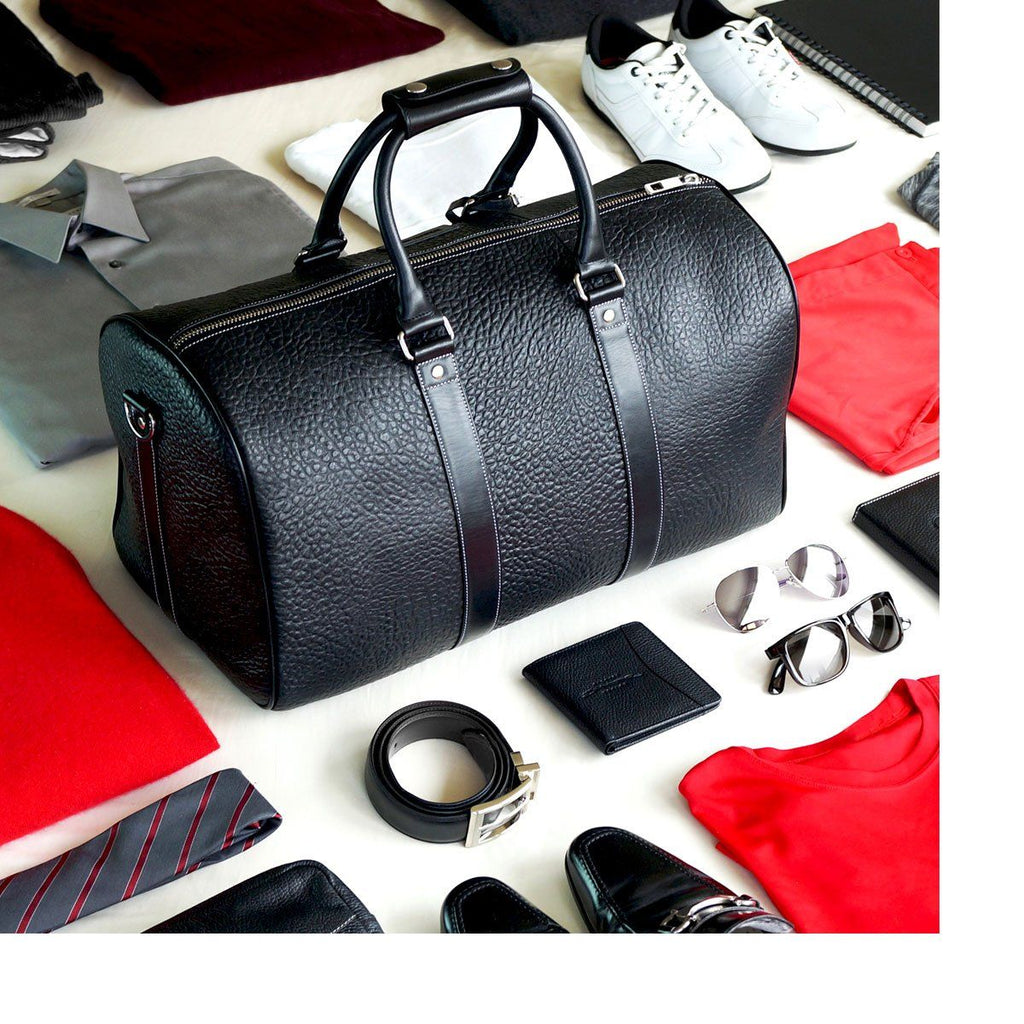 The Leather Duffle Bag is the perfect choice for your business trip