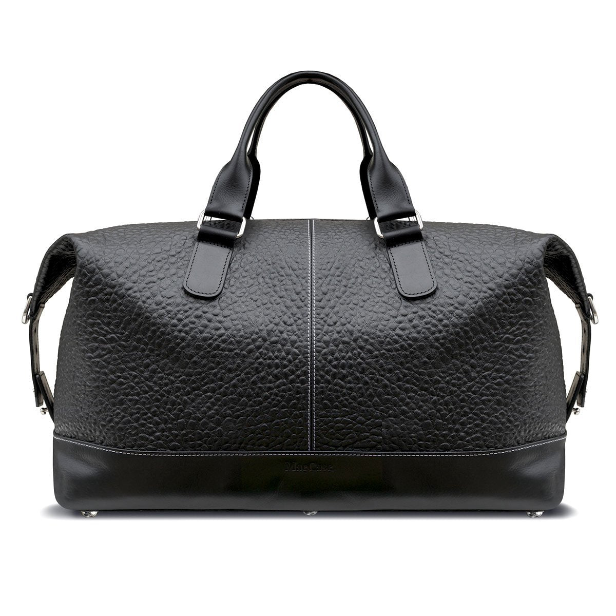 Swatch-Black MacCase Premium Leather Overnight Bag