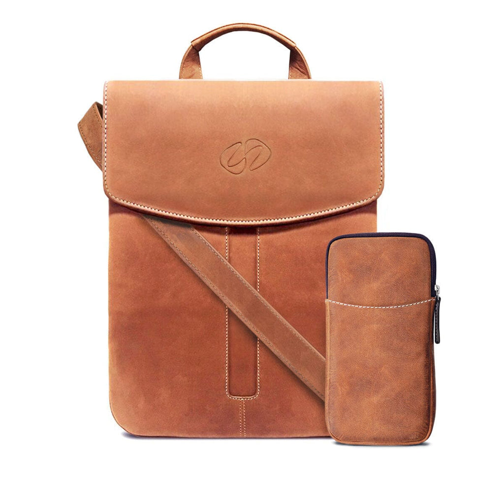 Swatch-Vintage MacCase Premium Leather iPad Pro Bag shown in vintage brown