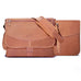 Swatch-Vintage maccase leather ipad messenger bag with magic keyboard sleeve shown in vintage brown