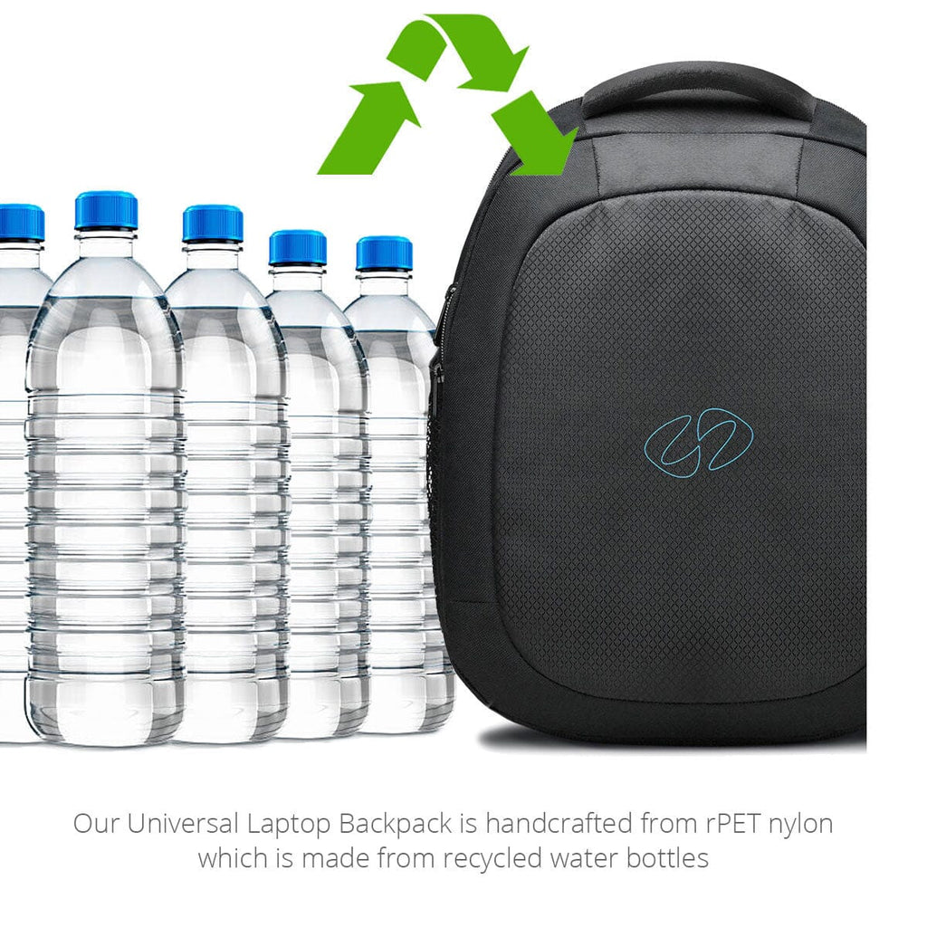 best backpack for laptop and water bottle MacCase Universal Laptop Backpack -Black