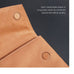 The magnetic closure of the iPad Sleeve that is included with the Messenger Bag