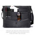 View of the front organizer panel on the MacCase Premium Leather iPad Messenger Bag