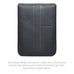 Rear view of the iPad Sleeve shown in black