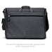 Rear view of the MacCase Premium Leather Messenger Bag in black