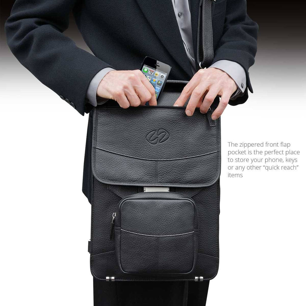 Smart 2023 Leather Briefcase Backpack Combo by MacCase