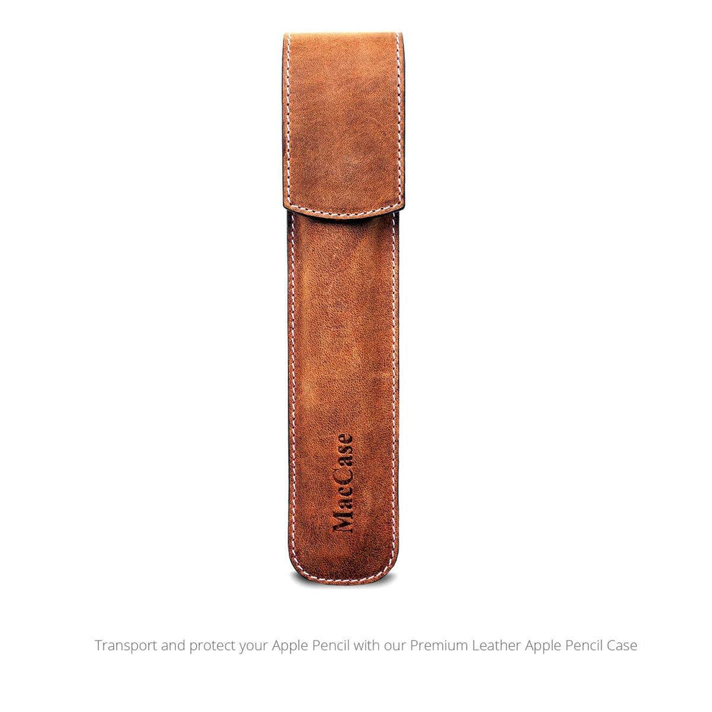 Swatch-Vintage Front view of the leather Apple Pencil Case by MacCase