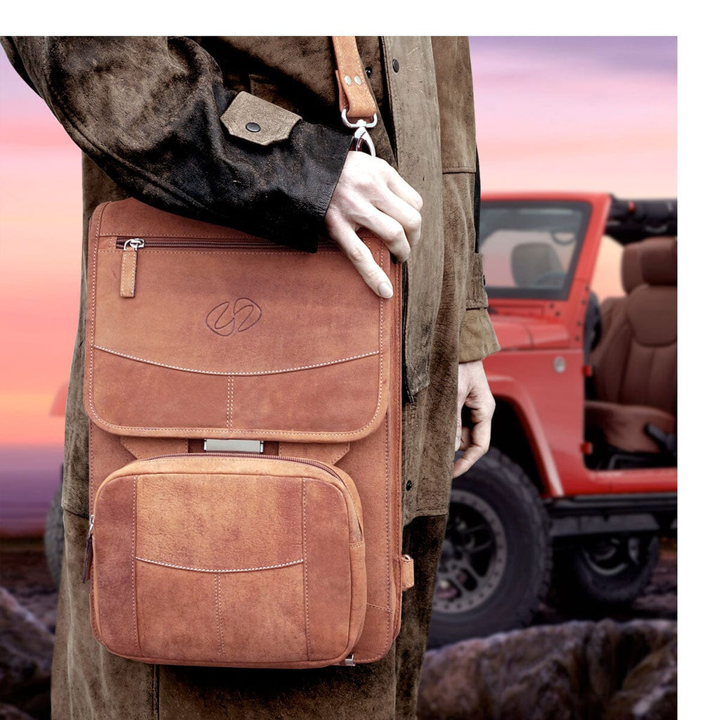 Large Leather Accessory Pouch by MacCase - Main Image