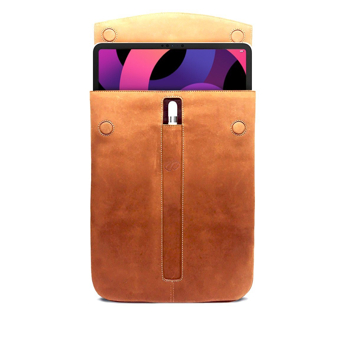 flat iPad case with leather compartment - werktat
