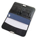 Top open view of the leather iPad Pro 12.9 shoulder bag shown with Apple Magic Keyboard