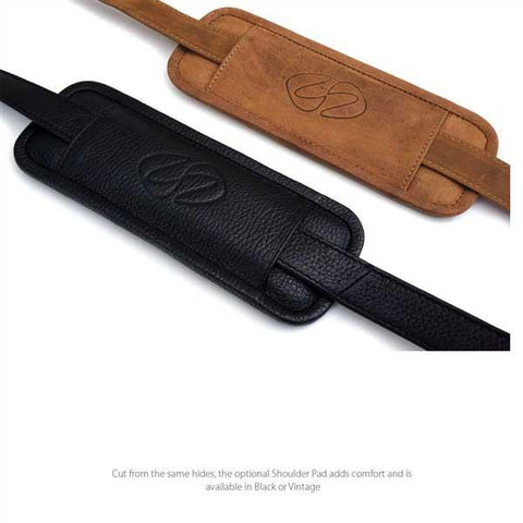 Swatch-Vintage Swatch-Black The MacCase Premium Leather Shoulder Pads shown in Black or Vintage